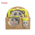 Hotsale Cow Children Bamboo Fiber Dinnerware Sets